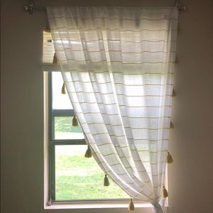 Opalhouse Light Filtering Curtain - White, 84”